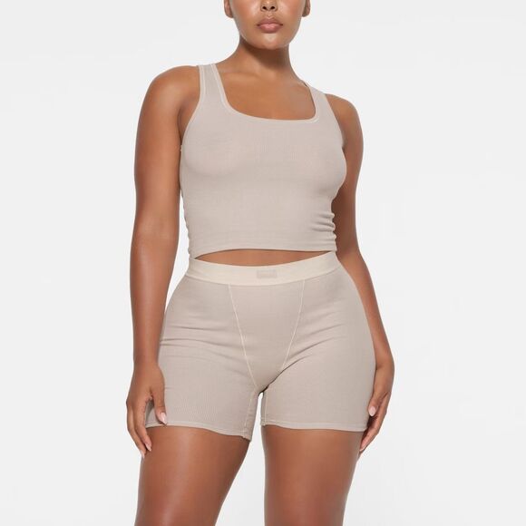 Skims Cotton Rib Tank Stone Size Medium - Picture 1 of 9